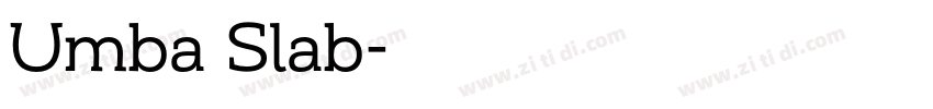Umba Slab字体转换